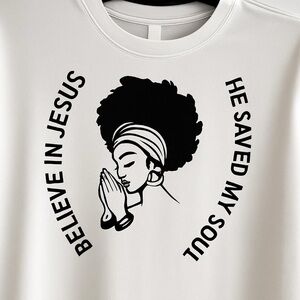 White Graphic t shirt with Inspirational Print very soft